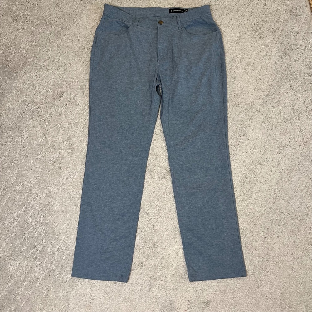 DUNNING Mens Golf Pants Size 32x30 Heather Blue Athletic Casual Lightweight‎